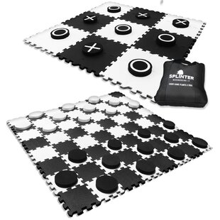 Giant Checkers Set Red Black 10 x10 Mat