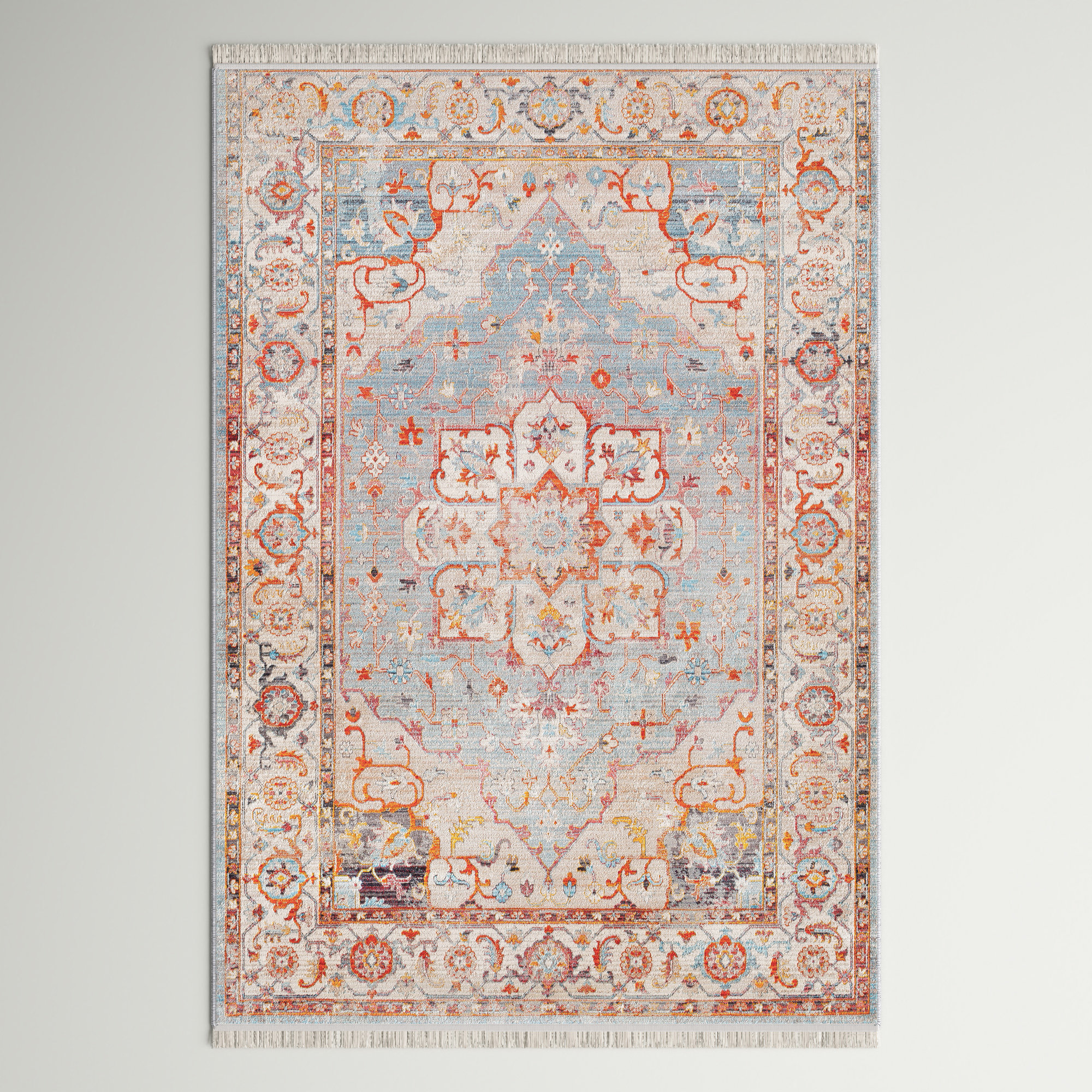 Three Posts™ Mendelsohn Oriental Blue/Beige Area Rug & Reviews Wayfair