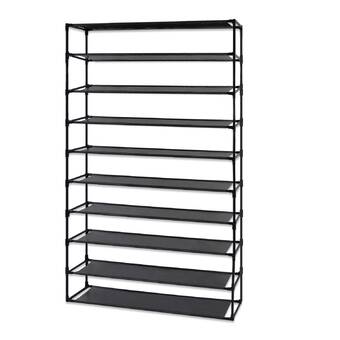 Rebrilliant 10 Tier Steel 100 Pair Shoe Rack Reviews Wayfair