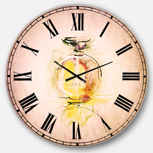 East Urban Home Animal Perfume Bottle Watercolor Metal 23 Wall Clock Wayfair