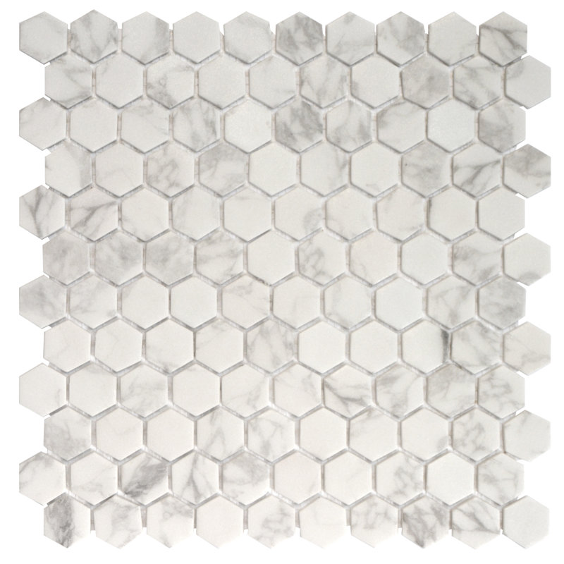 Madrid Ceramics Onix 1 X 1 Glass Mosaic Tile In Statuario Malla Wayfair