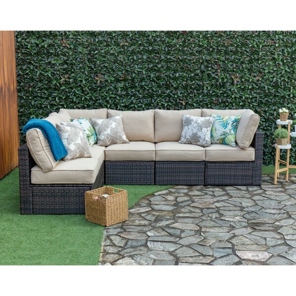 Breakwater Bay Southside Outdoor 6 Piece Sectional Seating Group with Cushions