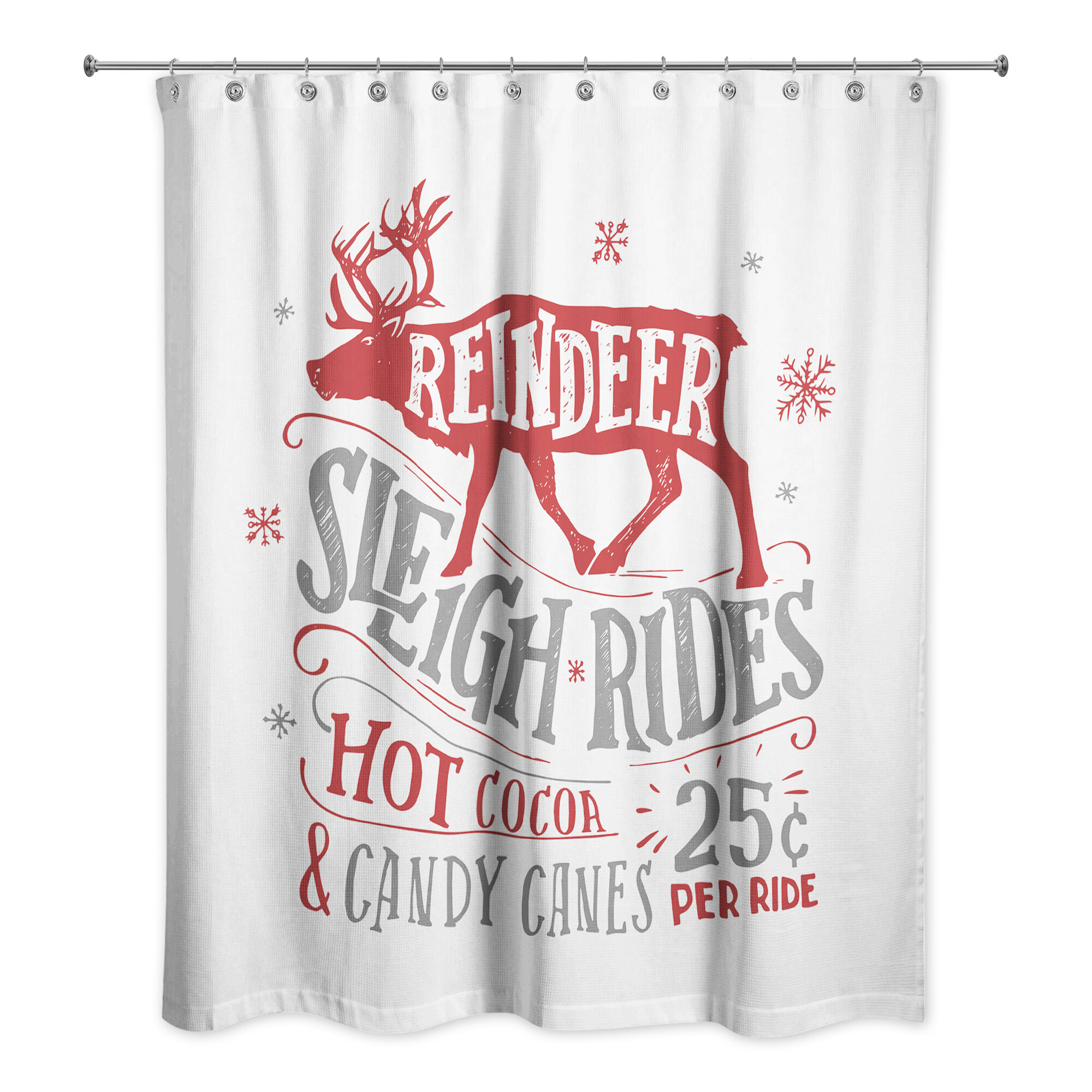 reindeer feed shower curtain