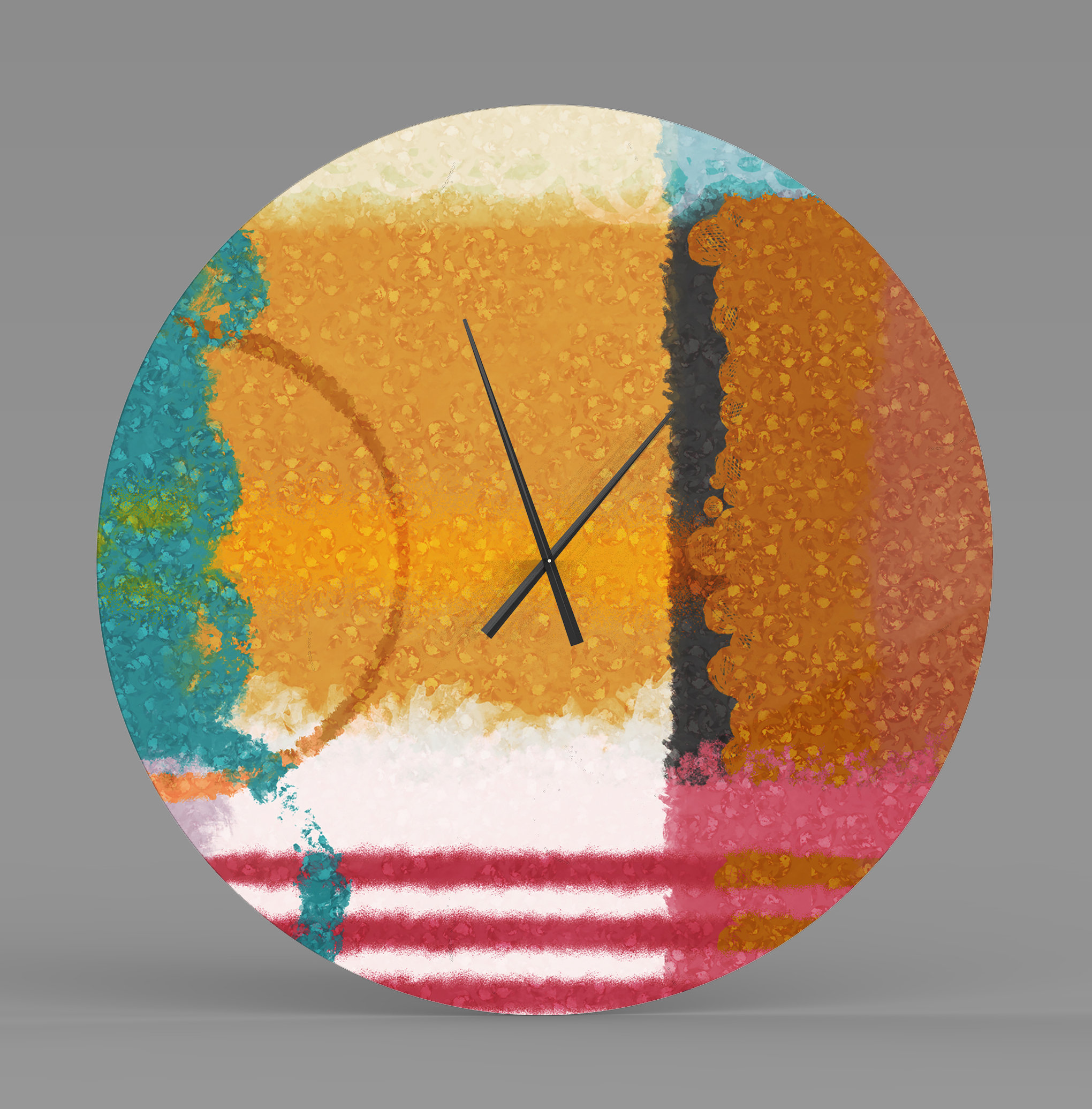 Latitude Run Indisputable Precise Abstract Metal Wall Clock Wayfair Ca