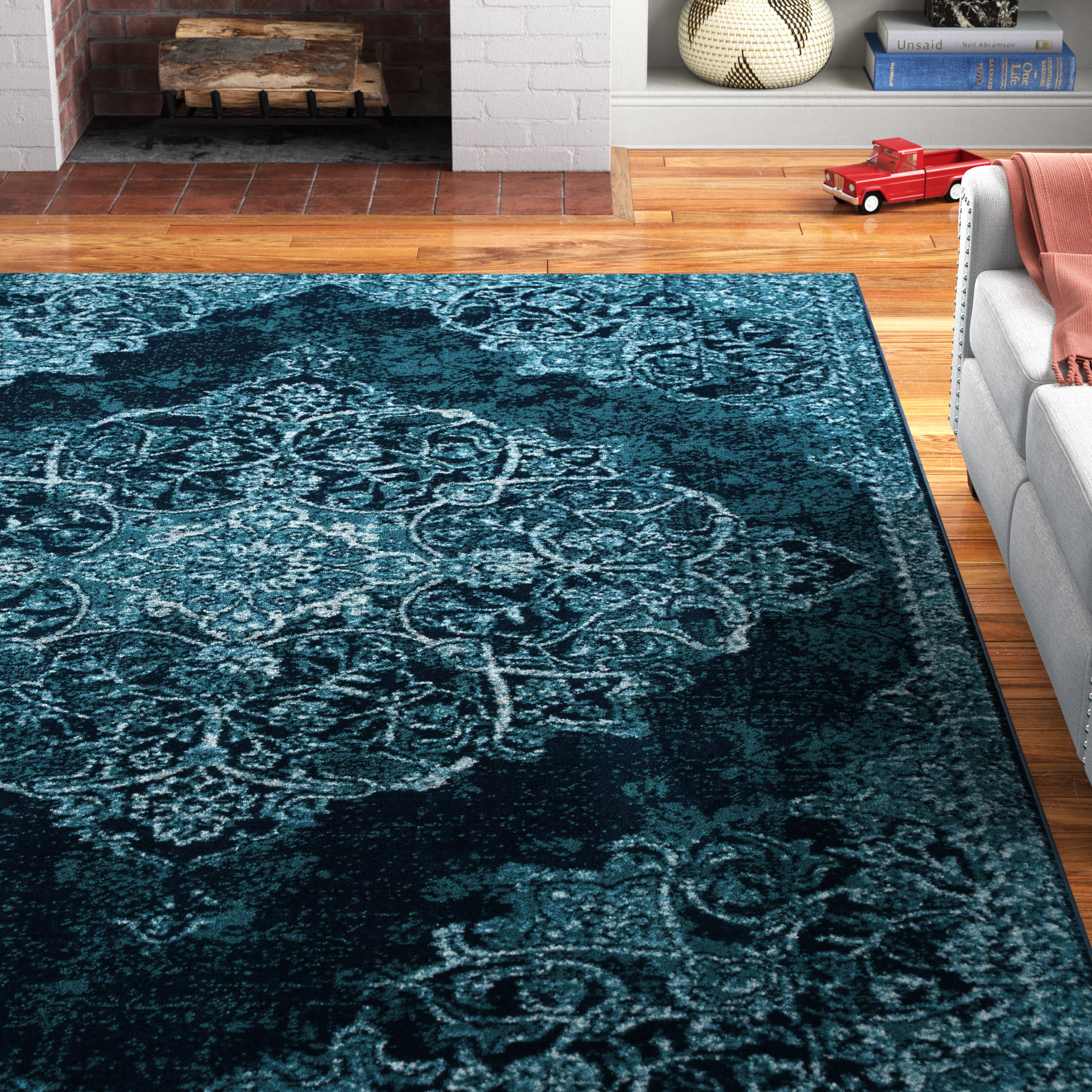 Andover Mills™ Oriental Blue Area Rug & Reviews Wayfair
