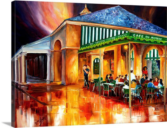 Canvas On Demand Cafe Du Monde By Diane Millsap Painting Print