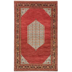 One-of-a-Kind Peshawar Ziegler Hand-Knotted Red/Brown Area Rug