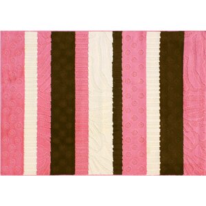 Chica Stripe Pink/Brown Area Rug