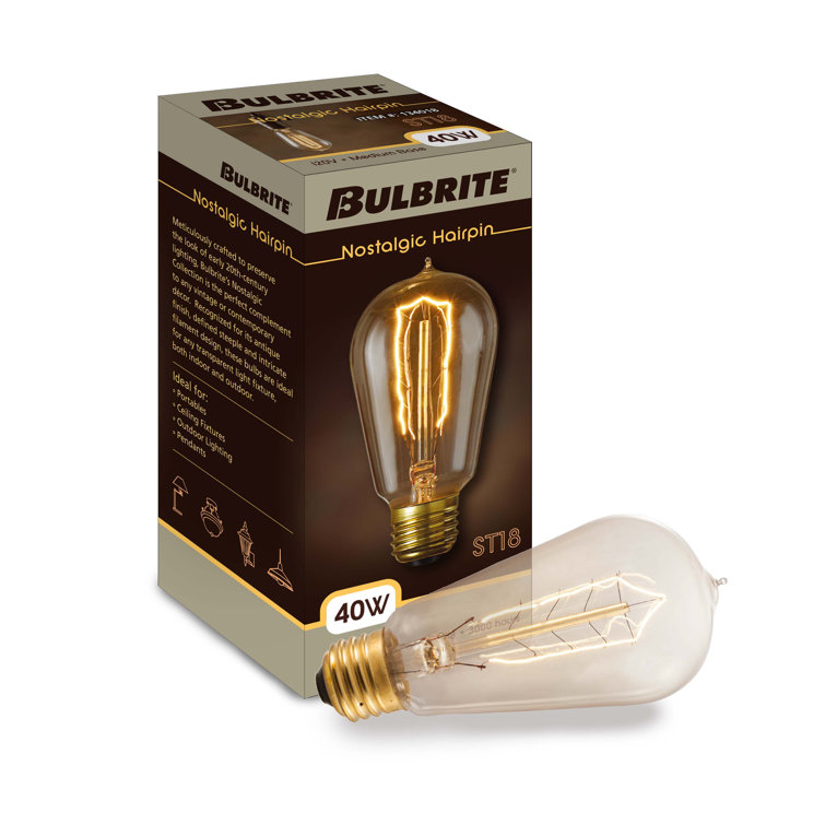 Bulbrite 861179 40 W Dimmable B10 Shape Incandescent Bulb 50 Pack Base with Medium Screw E26
