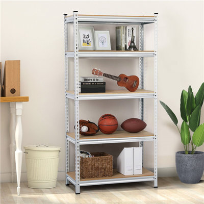 Lundys 5 Tiers Adjustable Metal Storage Shelving Heavy Duty Boltless Display