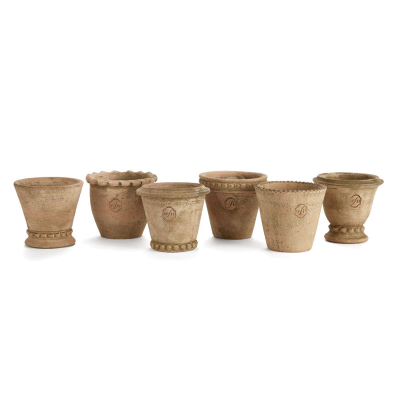 Napa Home Garden Wakefield Handmade 6 Piece Clay Mini Pot