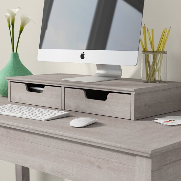 Computer Monitor Stand Riser Wood Holder Desk Organizers Desktop Drawer Rack NEW