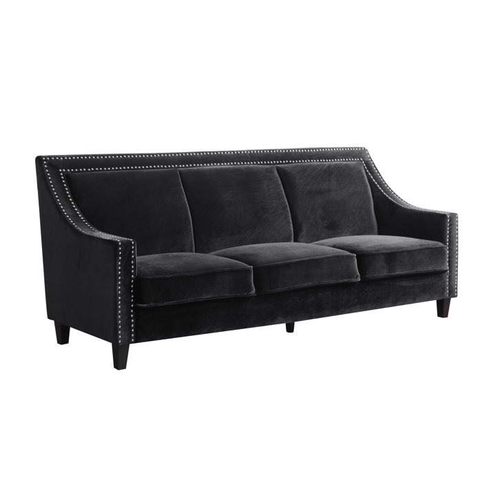 House Of Hampton Trista Nailhead Trim Wood Legs Couch Sofa