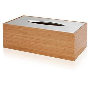 Go to store & view more images Union Rustic Trisler Bamboo Wood Tissue Box Cover