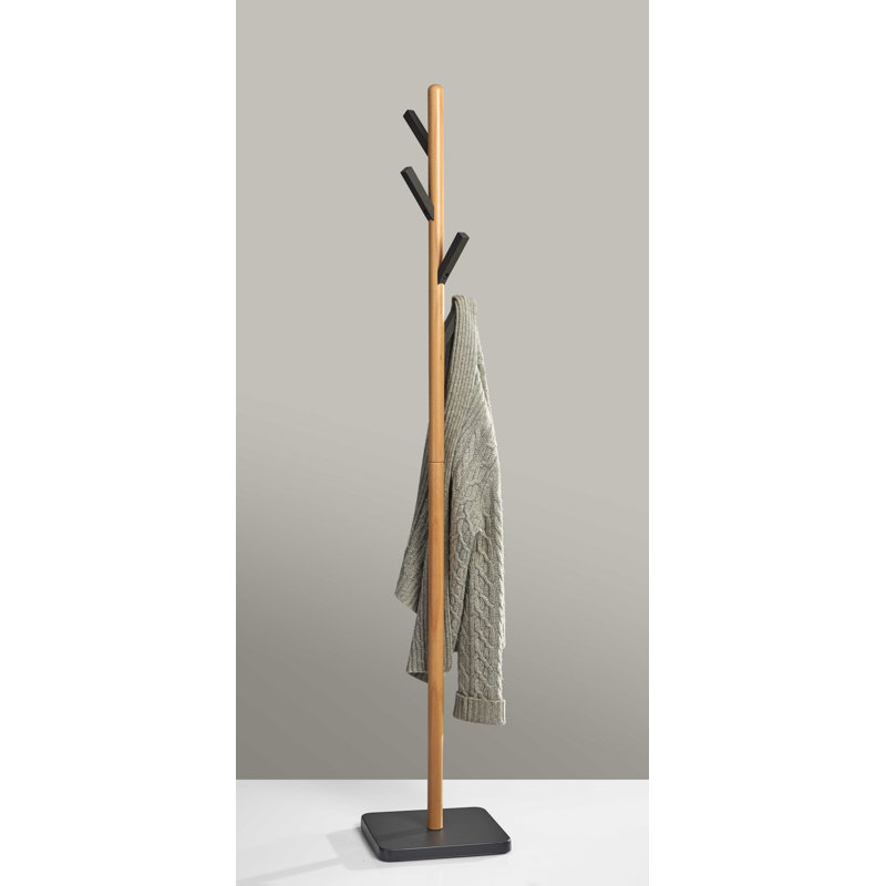 Corrigan Studio Neher Solid Wood 4 Hook Freestanding Coat Rack Wayfair