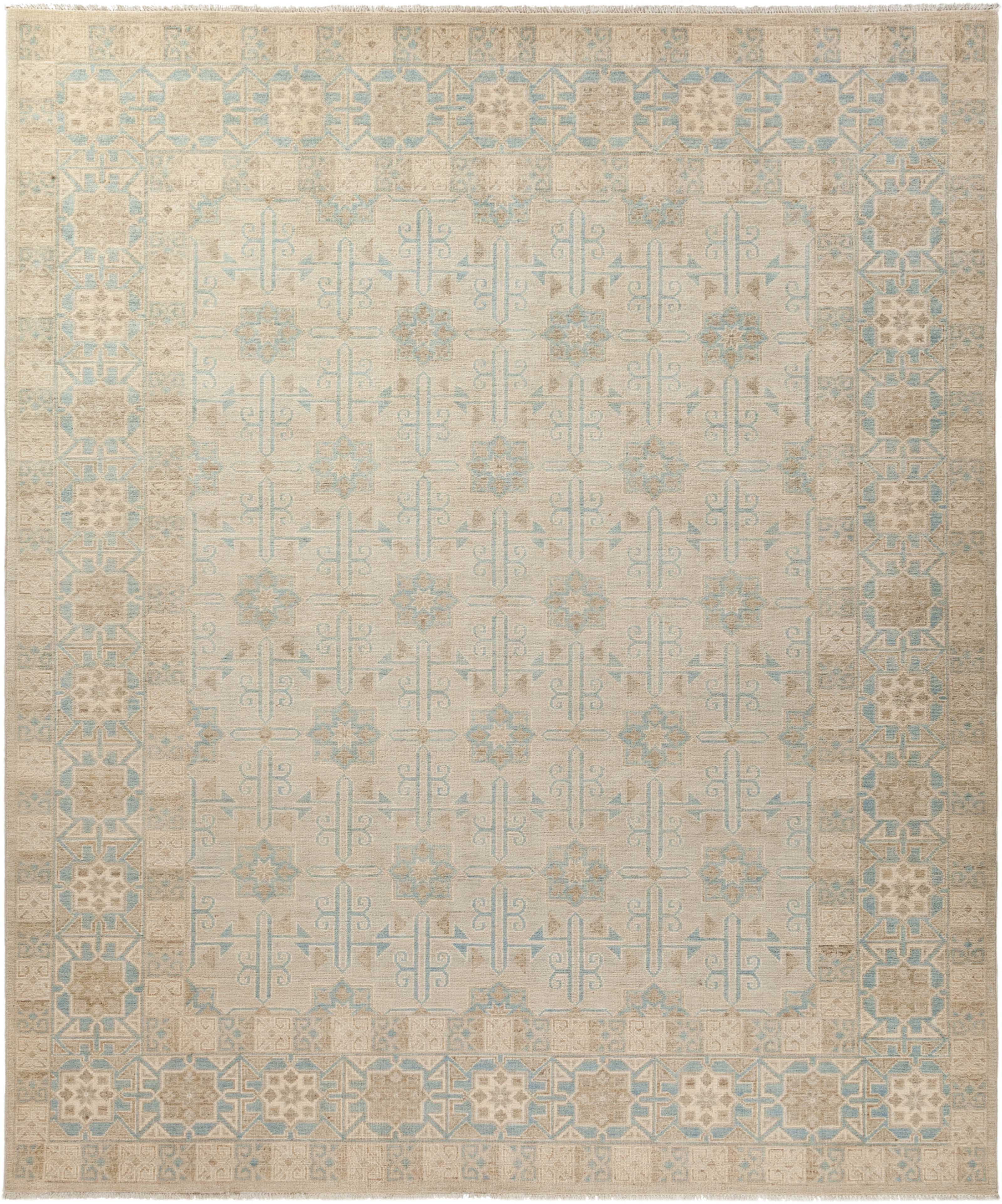 Solo Rugs One Of A Kind Hand Knotted Blue 8 X 10 Wool Area Rug Solo Rugs One Of A Kind Hand Knotted