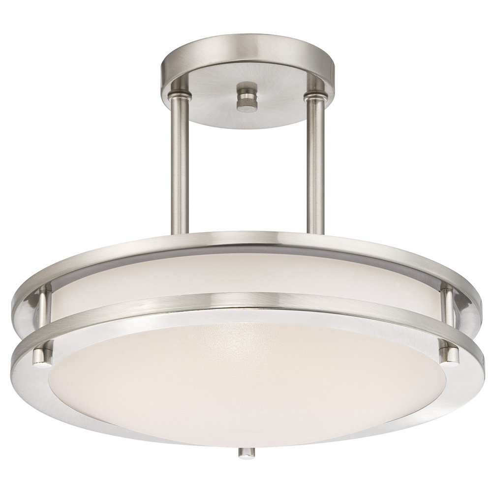 Chilton 1 Light 11 88 Shaded Bowl Led Semi Flush Mount Bowl Led Semi Flush Mount