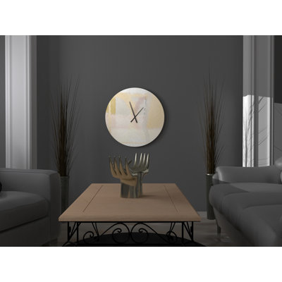 Knowledgeable Budding Abstract Wall Clock Ebern Designs Size: Medium