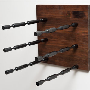 9 Bottle Metal Wall Mounted Wine Rack by Vintage..