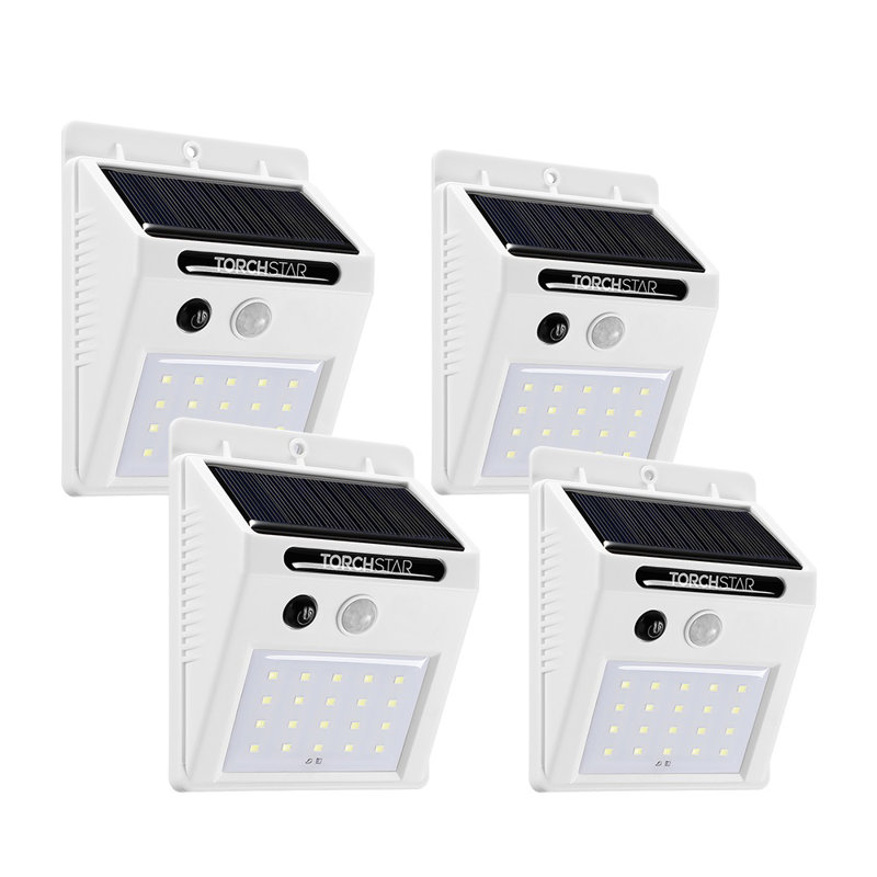 Torchstar 2 Watt Led Solar Power Outdoor Security Wall Pack With