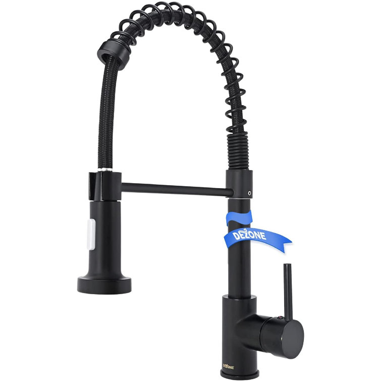 Kitchen Faucet With Pull Down Sprayer,Commercial Spring High-Arc Kitchen  Sink Faucet,Single Handle Kitchen Faucet
