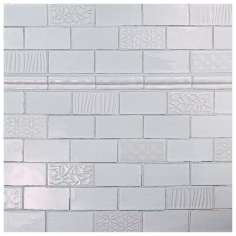 Elitetile Antiqua 6 X 2 Ceramic Counter Rail Tile Trim In