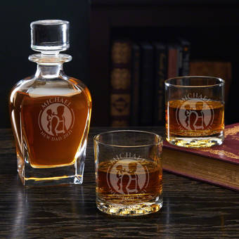 Alcott Hill Idora 3 Piece Whiskey Decanter Set Wayfair
