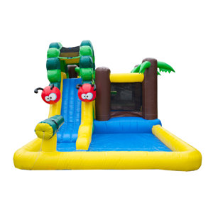 Caterpillar Mud Park Wet/Dry Combo Bounce House