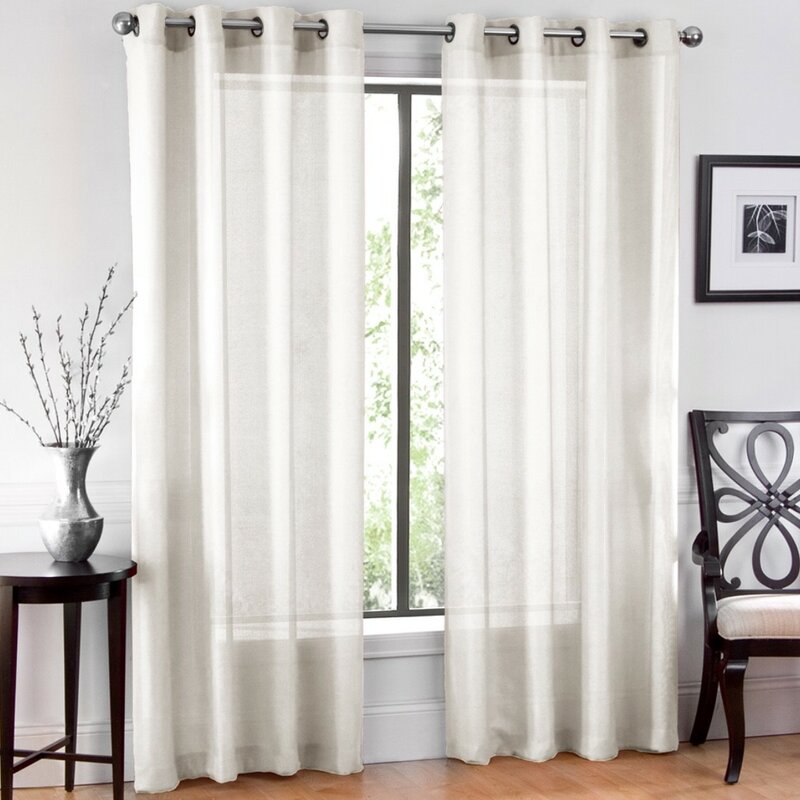 Wrought Studio Window Sheet Solid Sheer Grommet Curtain Panels ...