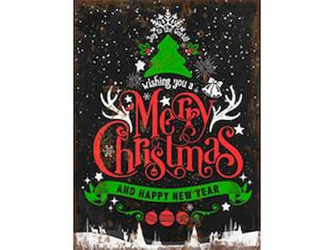 The Holiday Aisle Xmas And New Year Vintage Metal Wall Decor Wayfair