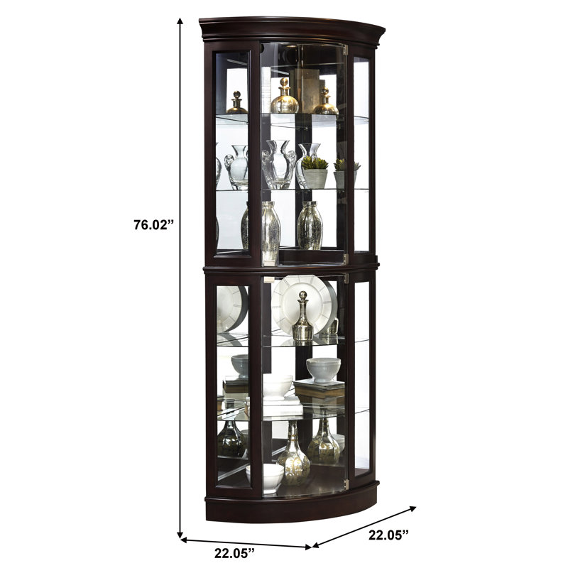 Darby Home Co Blakeway Lighted Corner Curio Cabinet Reviews