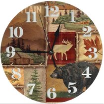 Merry Christmas Clock Truck Deer Wall Clock Christmas Quotes Wooden Round Clock Rustic Farmhouse New Year Home Decoration 12 Inch Battery Operated Winter Holiday Decor housemarming Gift 