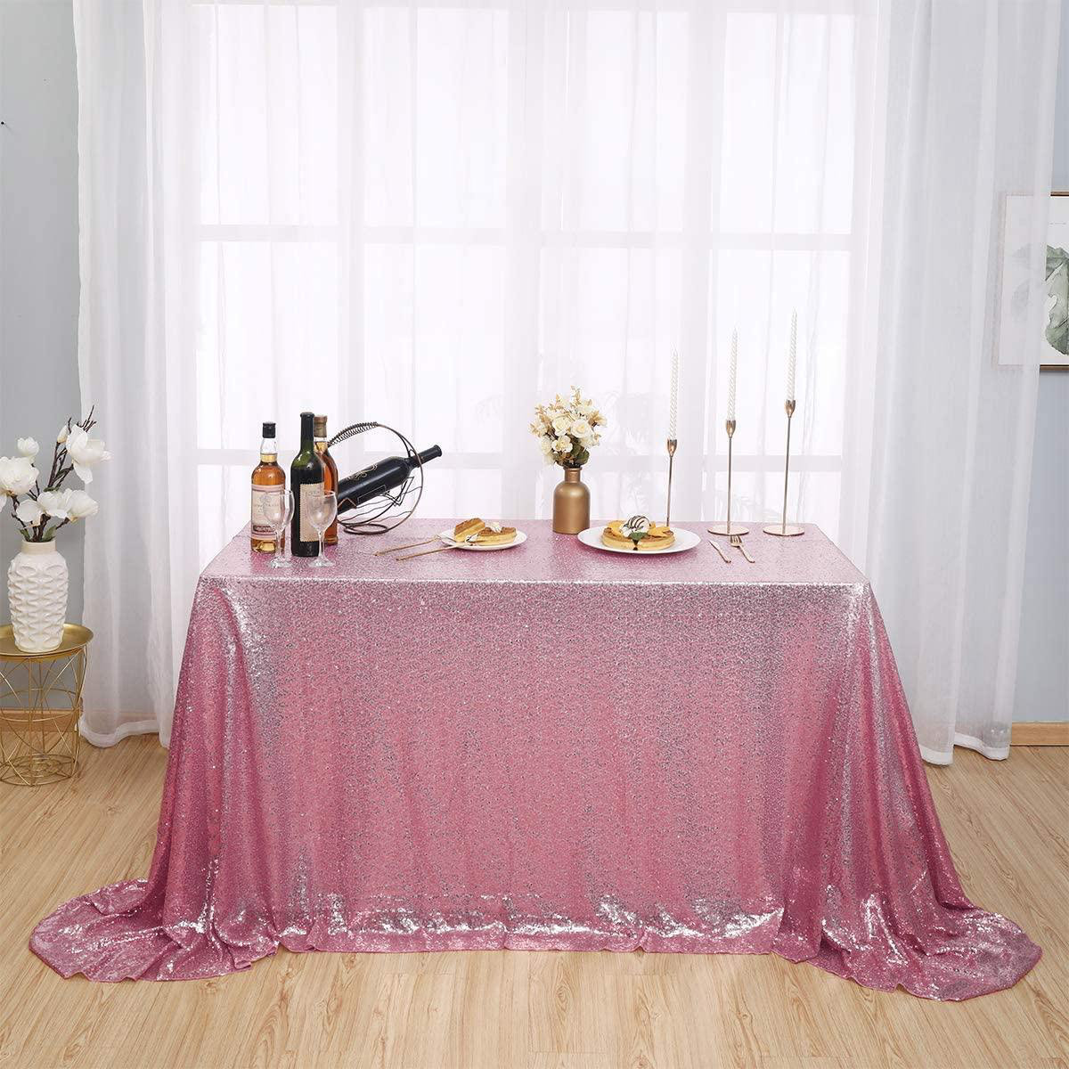 Sequin Table Cloth Glitter Tablecloth Wedding Backdrop Round Rectangle Party Dec Sequin Table Cloth Glitter Tablecloth Wedding Backdrop Round Rectangle Party Dec