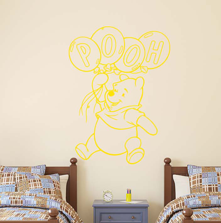 Winnie The Pooh Balloon Wall Decals Winnie The Pooh Balloon Wall Decals