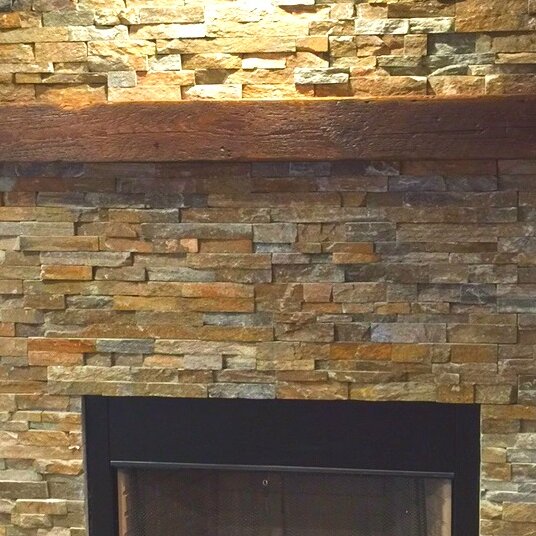 Creative Hardwoods Reclaimed Barn Beam Fireplace Shelf Mantel