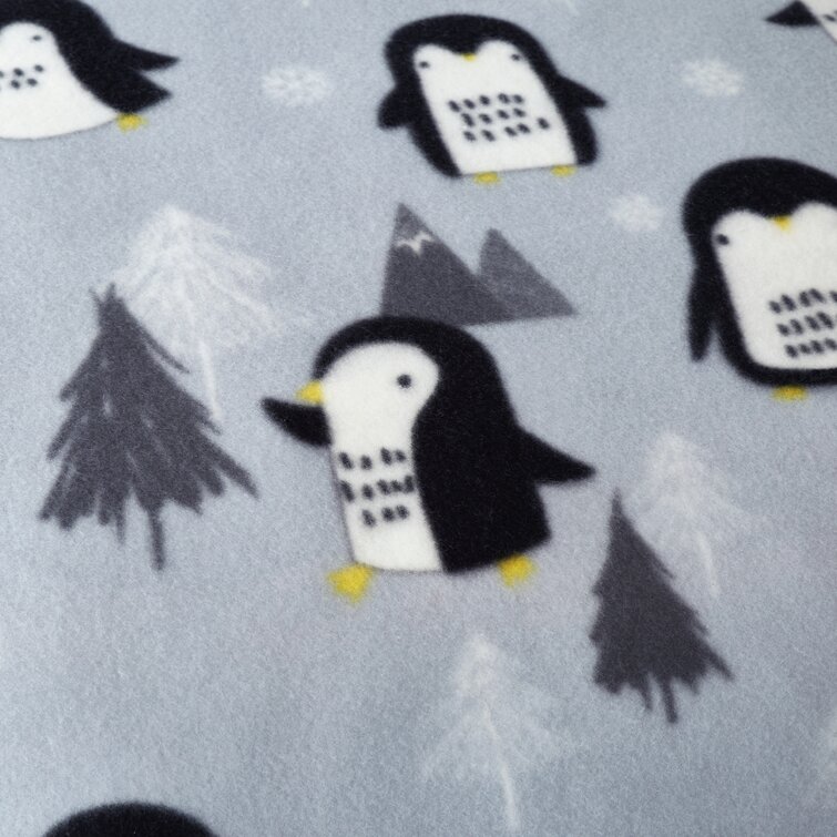 catherine lansfield cosy penguin fleece christmas duvet cover set