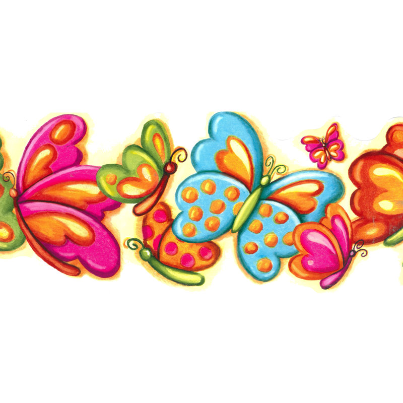Zoomie Kids Tryon Kids Butterflies Scalloped 15 L X 7 5 W