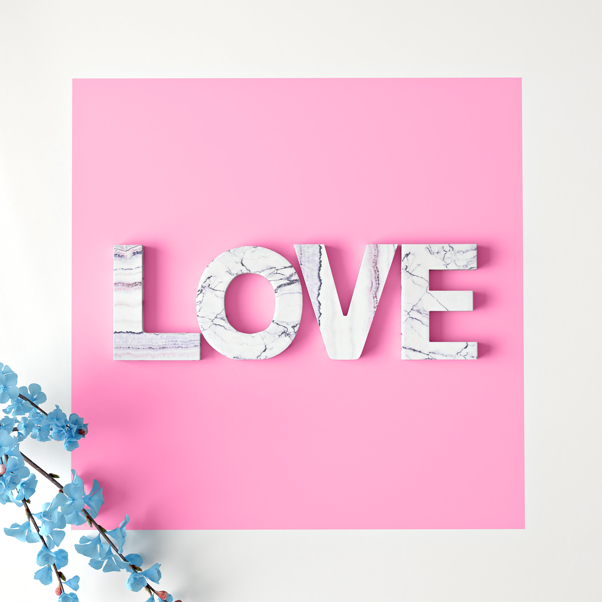 pink letter blocks