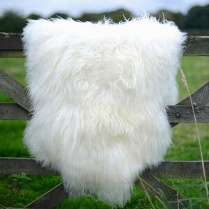 Giant Size Genuine Sheepskin Soft Wool White Area Rug
