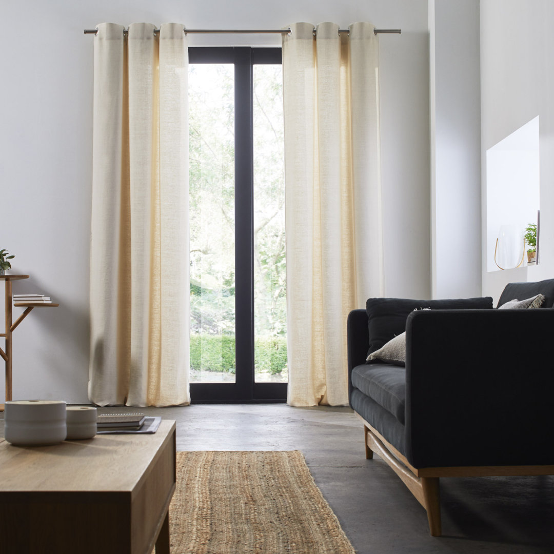 Madura Rideau À Oeillets Aubin Beige Doré - 