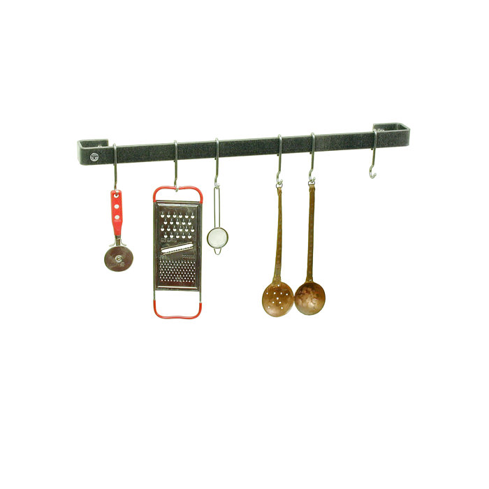 Enclume Handcrafted Oval Ceiling Hanging Pot Rack With Utensil Bar