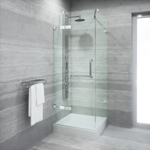 Monteray 32 x 32-in. Frameless Shower Enclosure with .375-in.