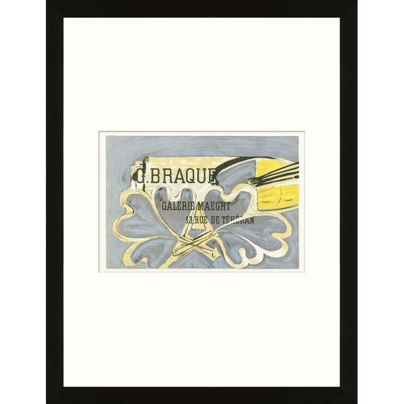 School of Paris 'Galerie Maeght Paris 1952' by Georges Braque Framed Lithograph