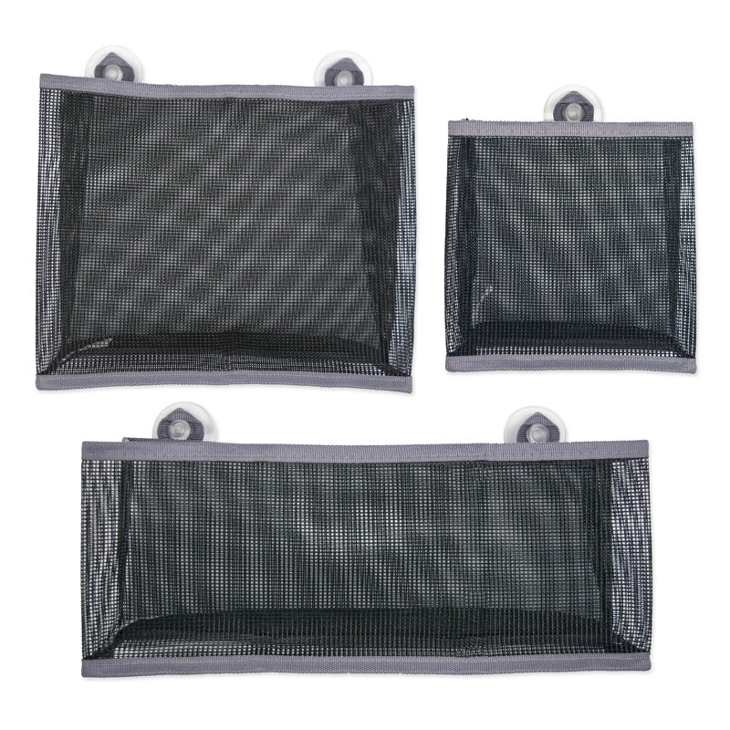 Design Imports 3 Piece Mesh Bathroom Organizer Bag Set Wayfair 3 Piece Mesh Bathroom Organizer Bag Set