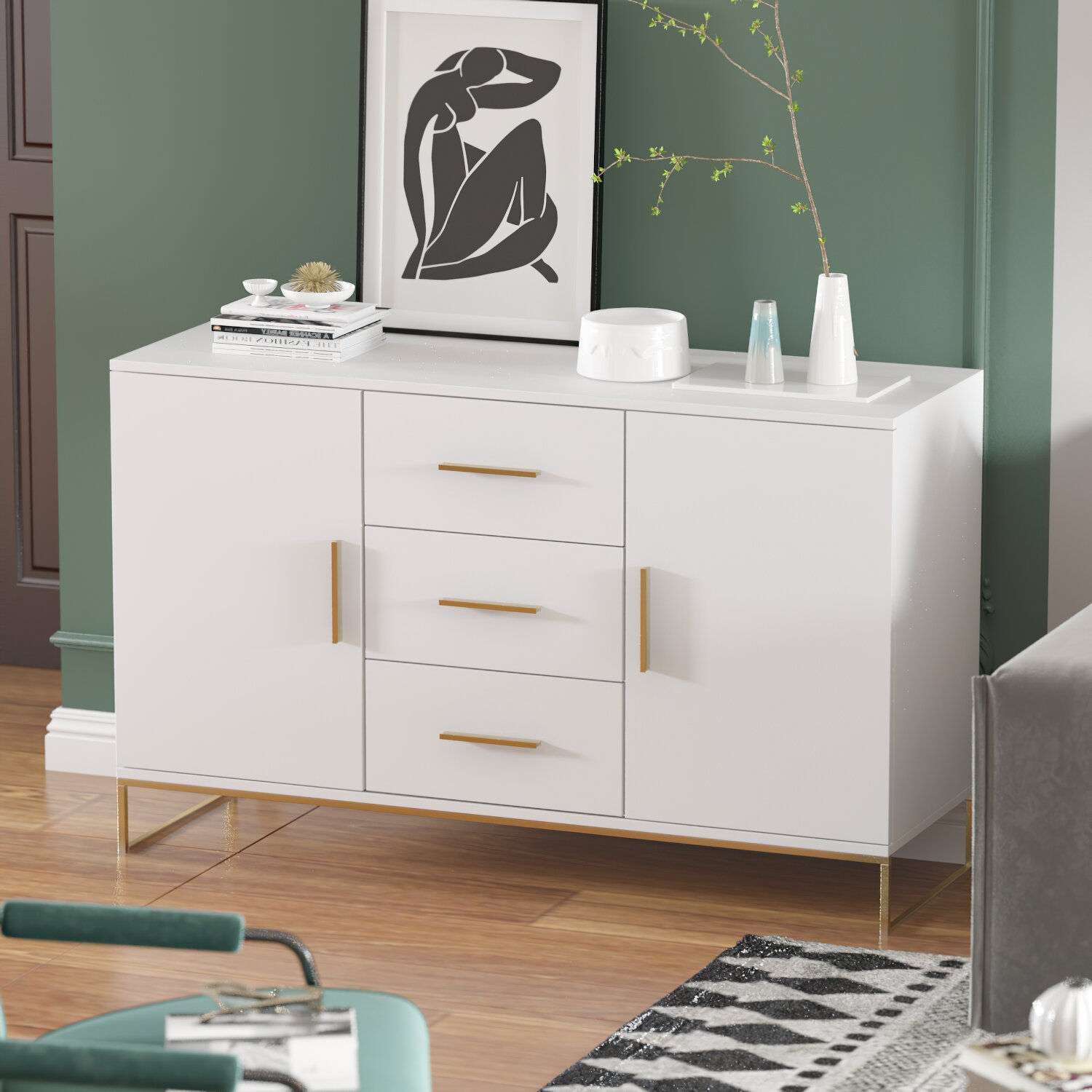 Everly Quinn Gurteerith 3 - Drawer Dresser & Reviews | Wayfair