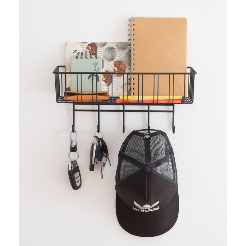 Rebrilliant Aster Wall Key Organizer With Key Hooks And Wall Baskets Reviews Wayfair