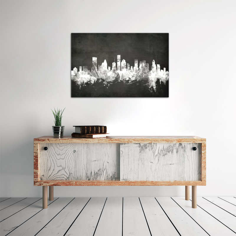 East Urban Home Blackboard Skyline Series Houston Texas Usa
