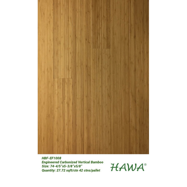 Hawa Bamboo 0.6" Thick x 7" Wide x 75" Length Engineered Flooring | Wayfair