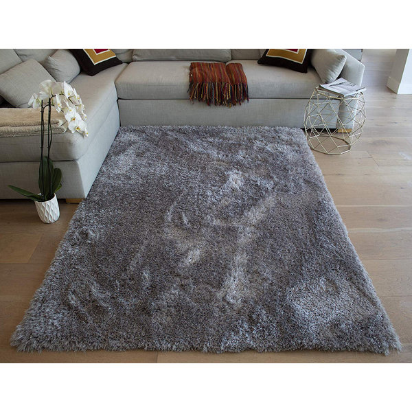 Rosdorf Park Grey Grey Colour 8 X10 Feet Shag Shaggy Solid Plush Fluffy Fuzzy Furry Flokati Decorative Designer Area Rug Carpet Rug Wayfair Ca