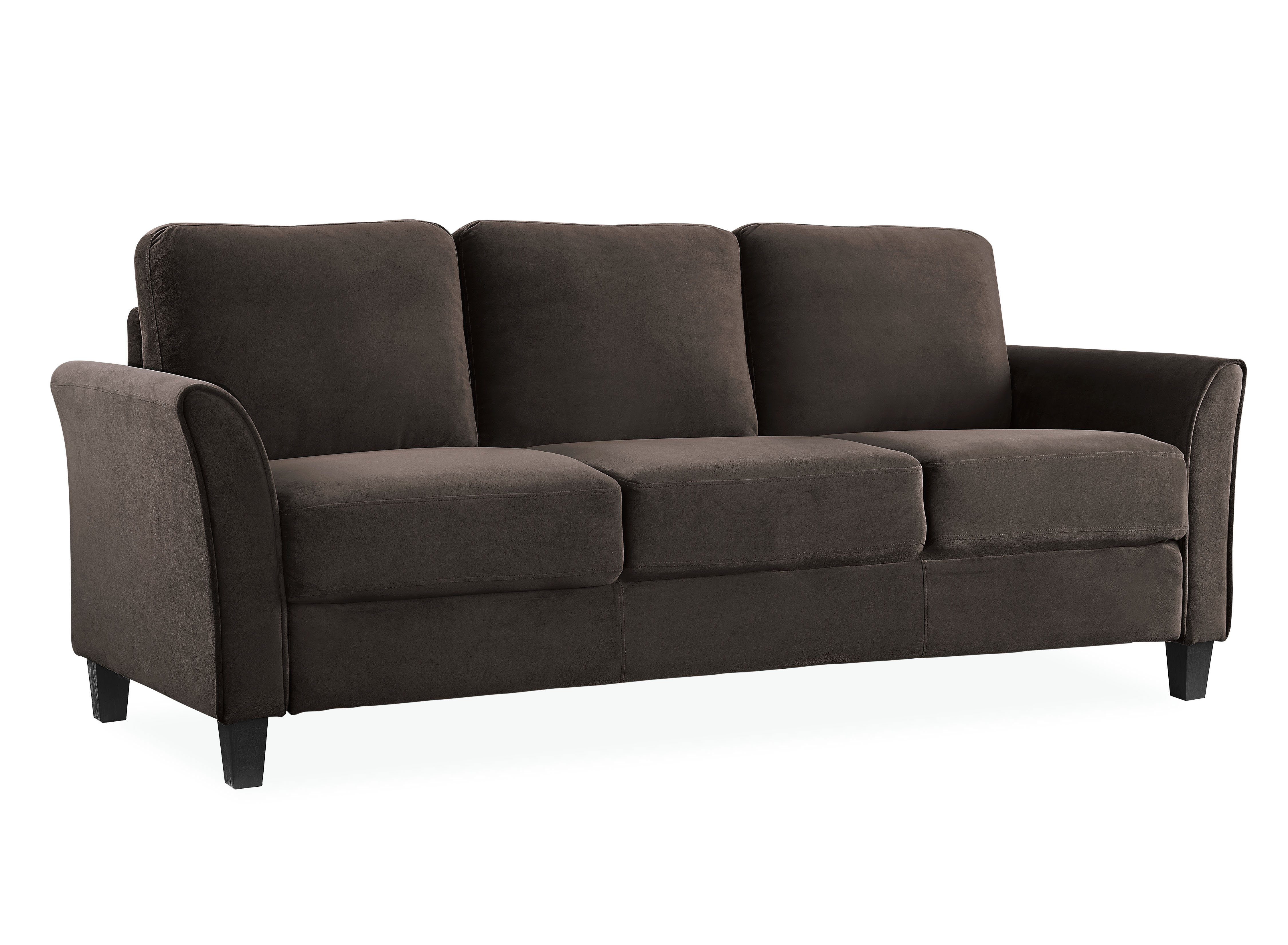 Andover Mills Celestia Microfiber Microsuede 78 8 Flared Arm Sofa Andover Mills Celestia Microfiber